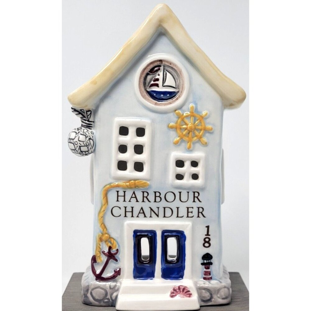 Blue Sky Clayworks Harbour Chandler House Tea Light Candle Holder Nautical Theme